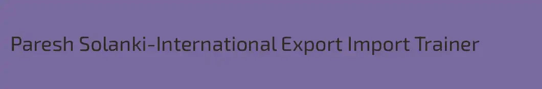 Paresh Solanki-International Export Import Trainer